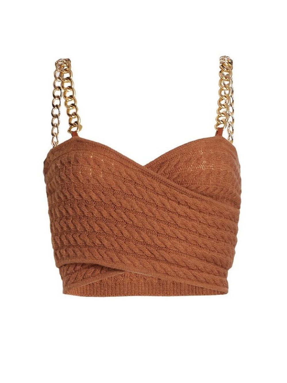 AMUR Gayla Cable Knit Crop Top